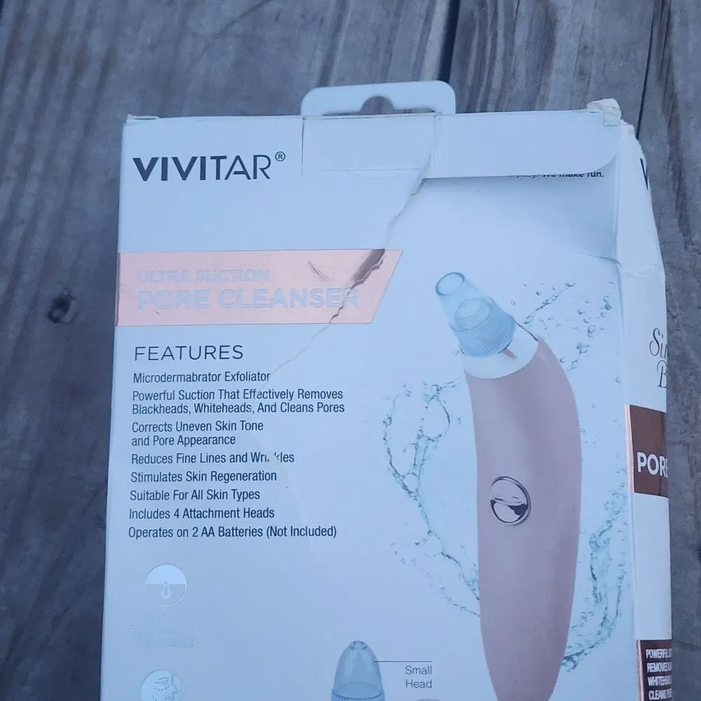 Vivitar Rose Gold Ultra Suction Facial Pore Cleanser Exfoliator Acne Blackheads